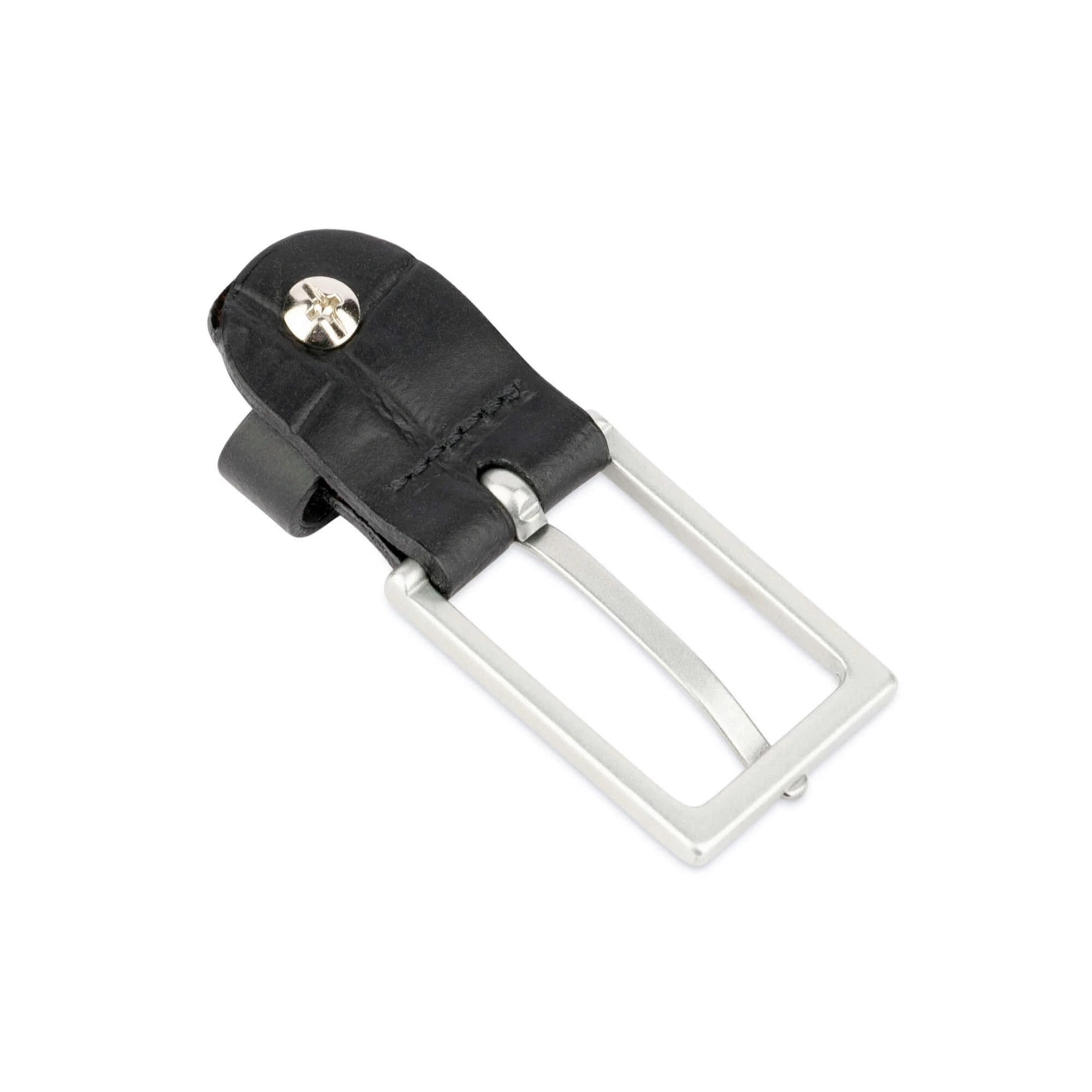 Replacement Belt Buckle | 25 Mm Black Croco Silver 4 Replacement Belt Buckle | 25 Mm Black Croco Silver - Image 2