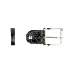 Replacement Belt Buckle | 35 Mm Black Croco Silver