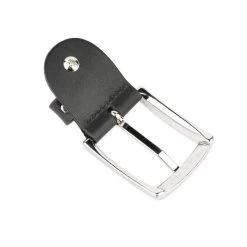 Replacement Belt Buckle | 35 Mm Black Full Grain Silver