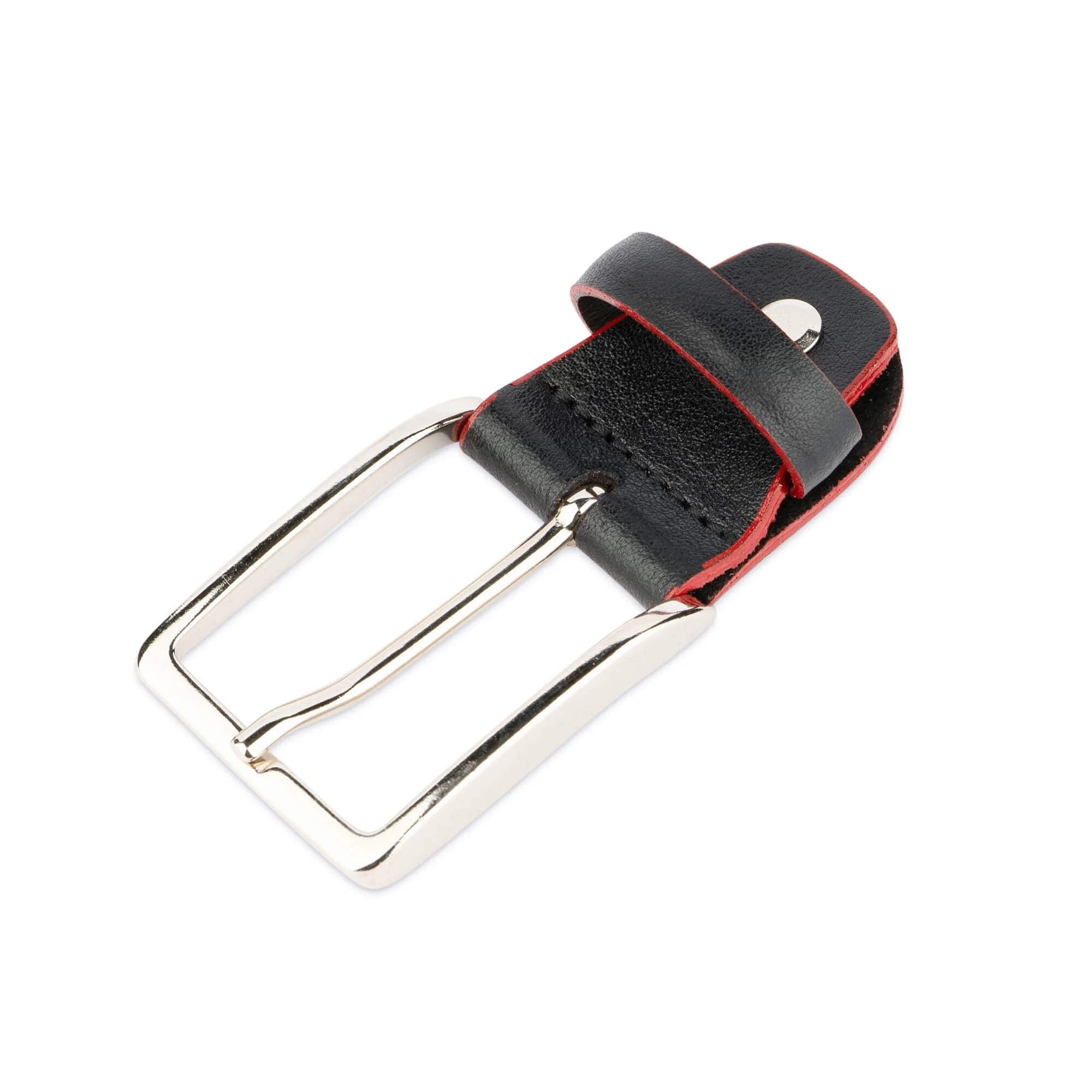 Replacement Belt Buckle | 35 Mm Black Red Silver 5 Replacement Belt Buckle | 35 Mm Black Red Silver - Image 3