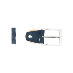 Replacement Belt Buckle | 35 Mm Blue Suede White Silver