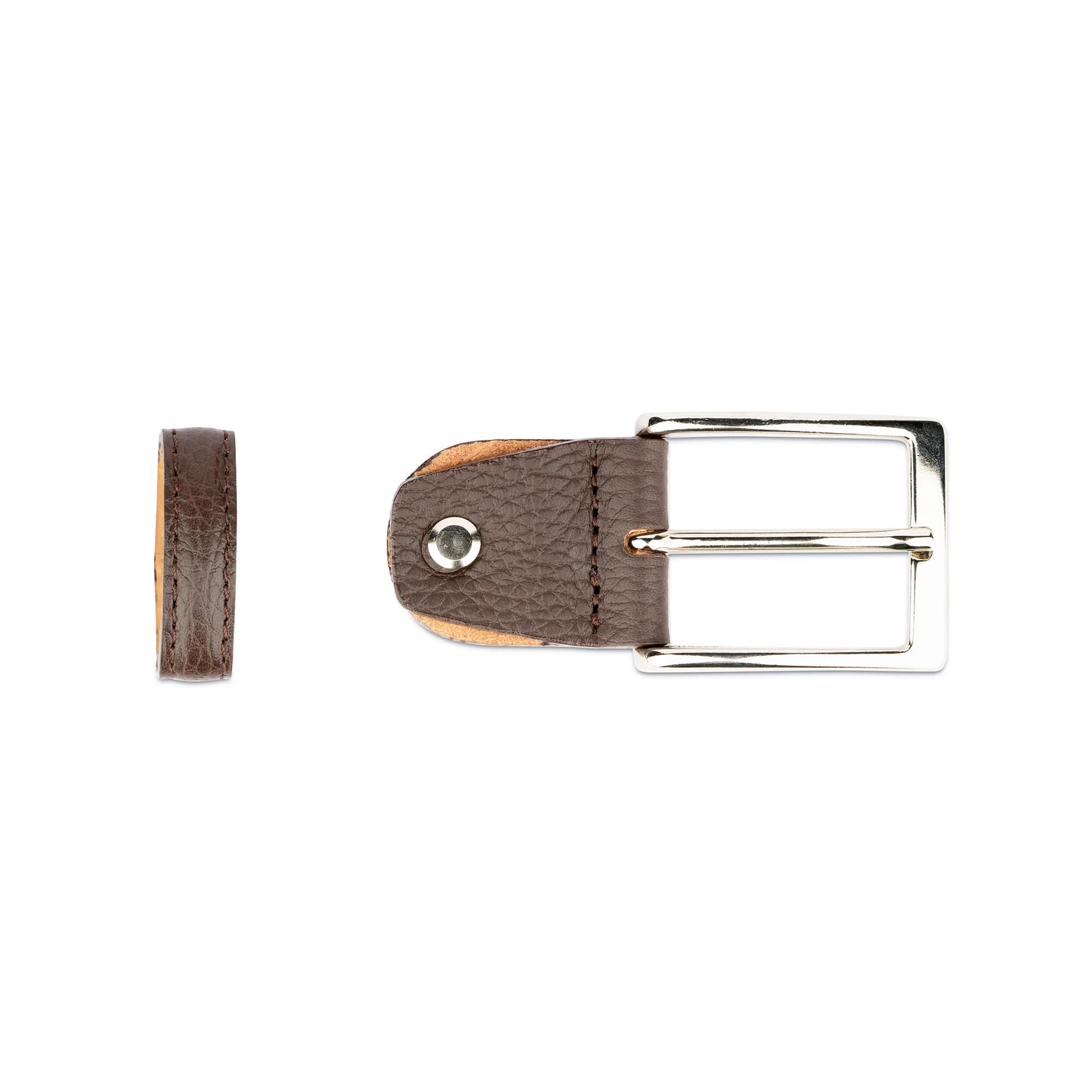 Replacement Belt Buckle | 35 Mm Brown Cow Silver 3 Replacement Belt Buckle | 35 Mm Brown Cow Silver