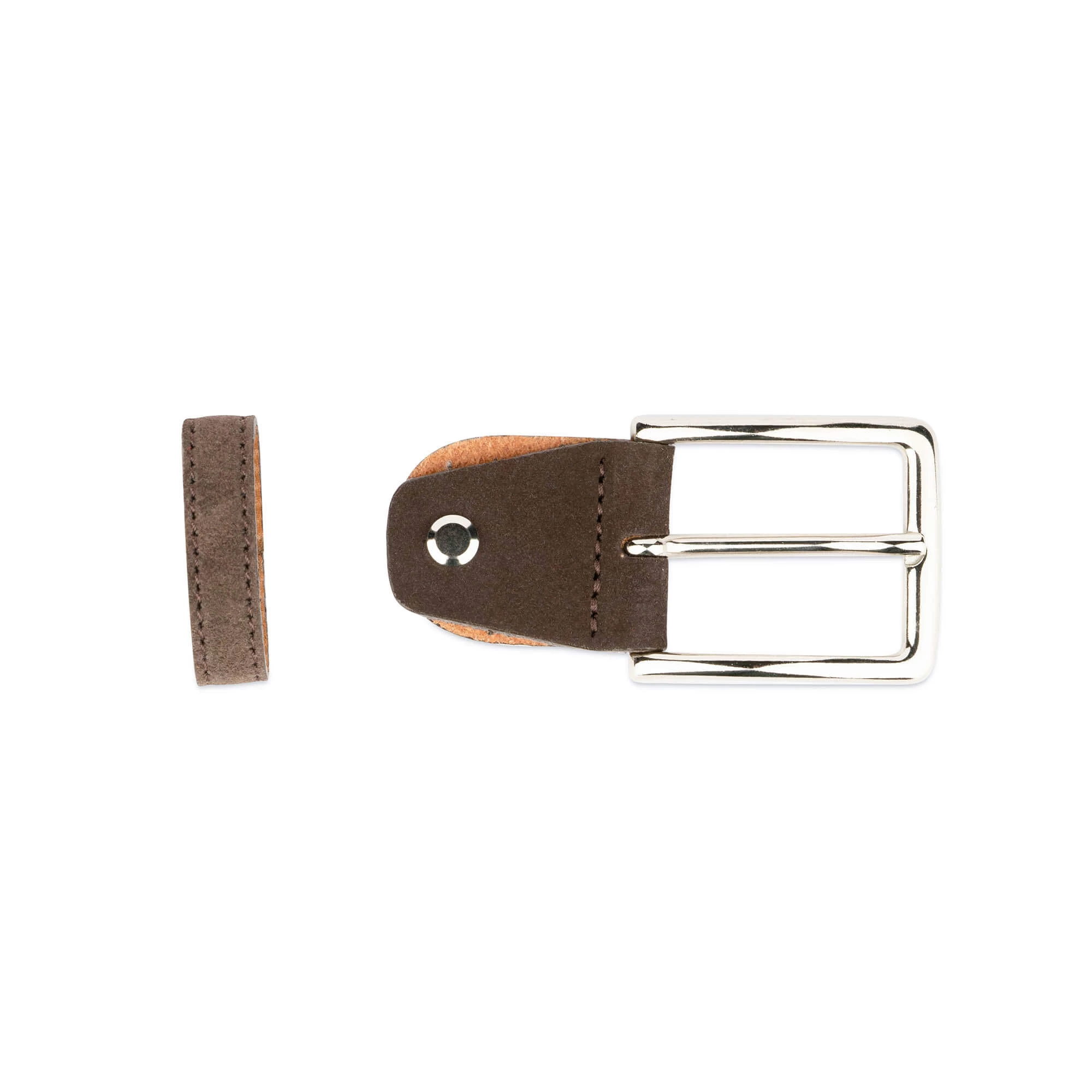 Replacement Belt Buckle | 35 Mm Brown Suede Silver 3 Replacement Belt Buckle | 35 Mm Brown Suede Silver