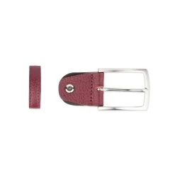 Replacement Belt Buckle | 35 Mm Burgundy Cow Silver