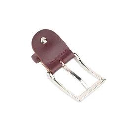 Replacement Belt Buckle | 35 Mm Burgundy Smooth Silver
