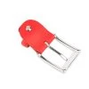 Replacement Belt Buckle | 35 Mm Red Smooth Silver