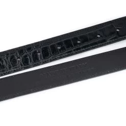 Replacement Belt Strap For Buckle | Black Croco Embossed -Belt Shop replacement belt strap for buckle black croco embossed 4
