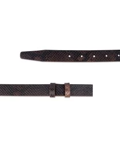 Replacement Brown Snake Print Belt Strap 25 Mm -Belt Shop replacement brown snake print belt strap 25 mm sz28 42 2