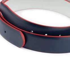 Reversible Leather Belt Strap For Buckle | Blue Gray