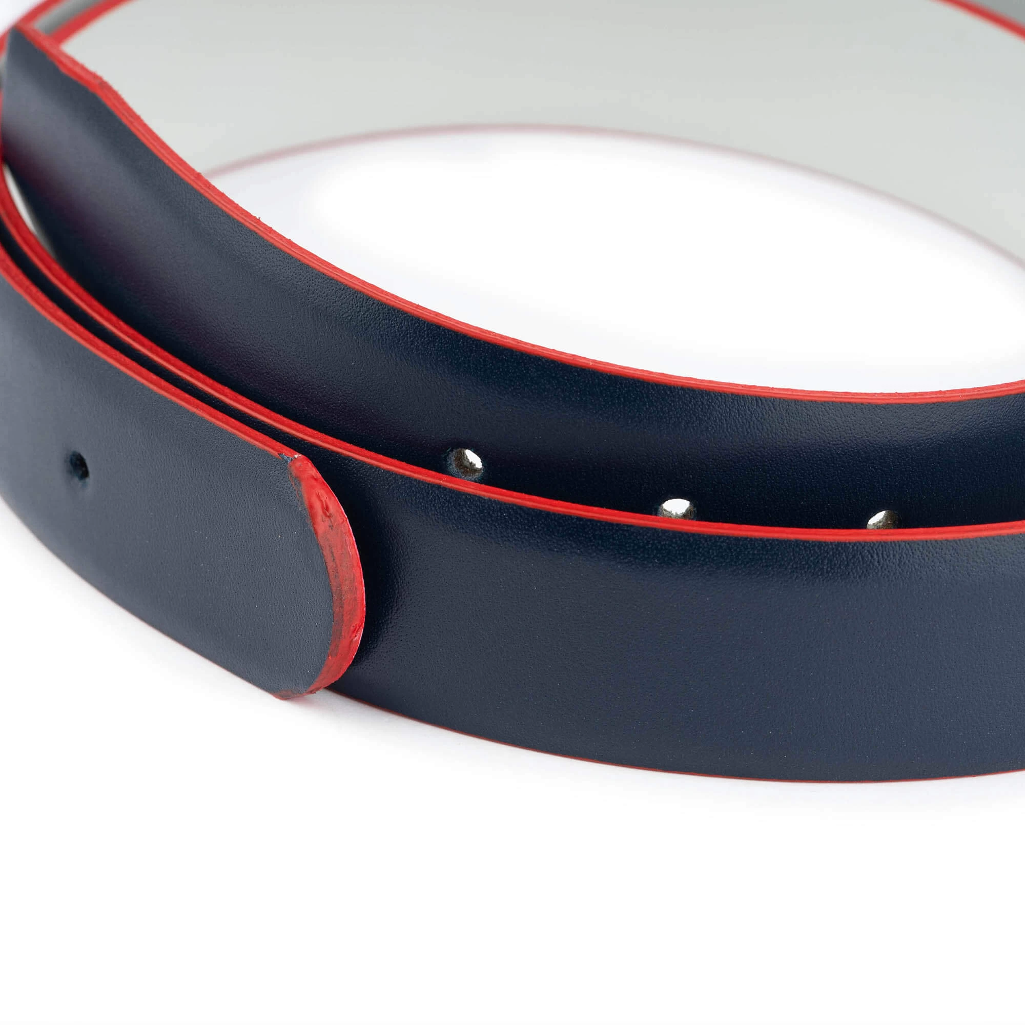 Reversible Leather Belt Strap For Buckle | Blue Gray 3 Reversible Leather Belt Strap For Buckle | Blue Gray