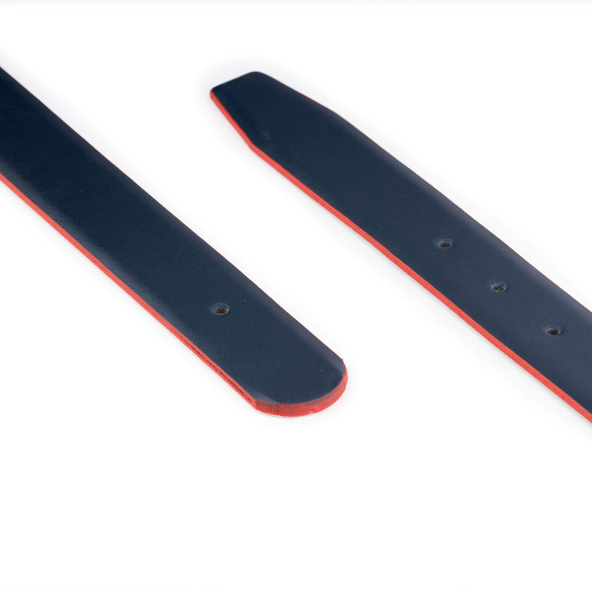 Reversible Leather Belt Strap For Buckle | Blue Gray 5 Reversible Leather Belt Strap For Buckle | Blue Gray - Image 3