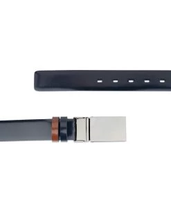Reversible Mens Belt | Blue Patent Leather With Brown – 3.5cm -Belt Shop reversible mens belt blue patent leather with brown 3.5cm 35usd 4
