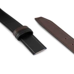 Reversible Mens Belt Strap For Buckles Black Brown 35 Mm -Belt Shop reversible mens belt strap for buckles black brown 35 mm 4 rotated 1