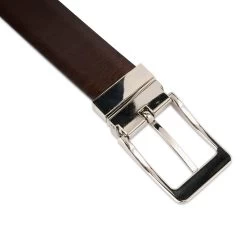 Reversible Mens Belt With Silver Buckle | Black Brown 3.5 Cm -Belt Shop reversible mens belt with silver buckle black brown 3.5 cm 28 40 45usd 4