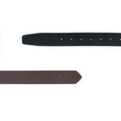 Reversible Saffiano Leather Belt Strap For Buckles