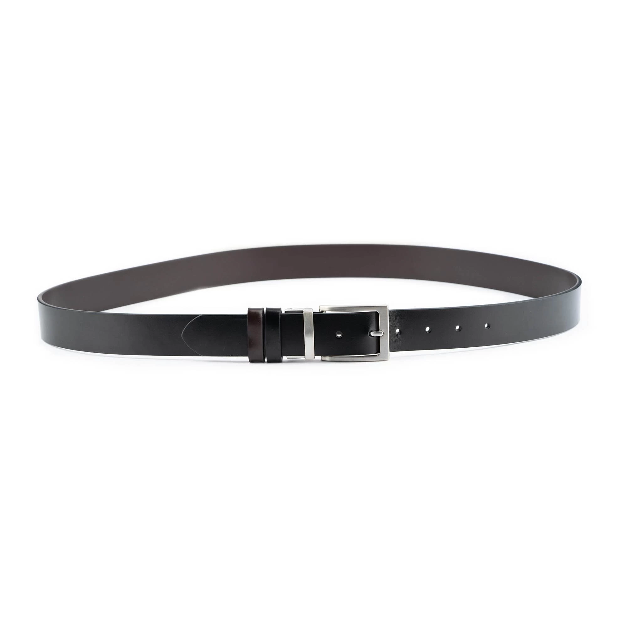 Reversible Vegan Belt Mens Black Brown 3.5 Cm 3 Reversible Vegan Belt Mens Black Brown 3.5 Cm