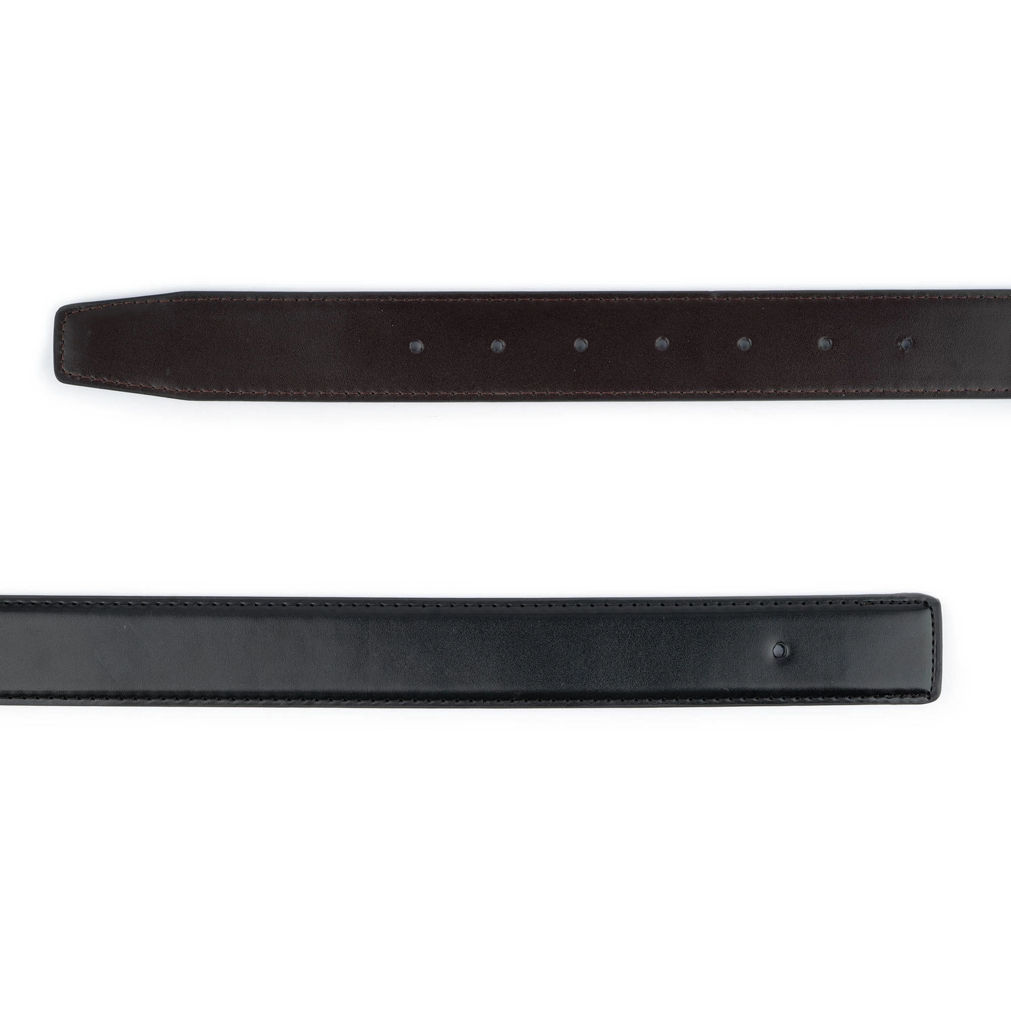 Reversible Vegan Leather Belt Strap With Hole For Buckle 5 Reversible Vegan Leather Belt Strap With Hole For Buckle - Image 3