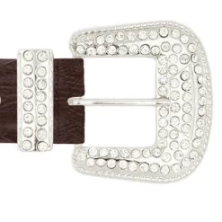 Rhinestone Buckle Western Belt For Ladies