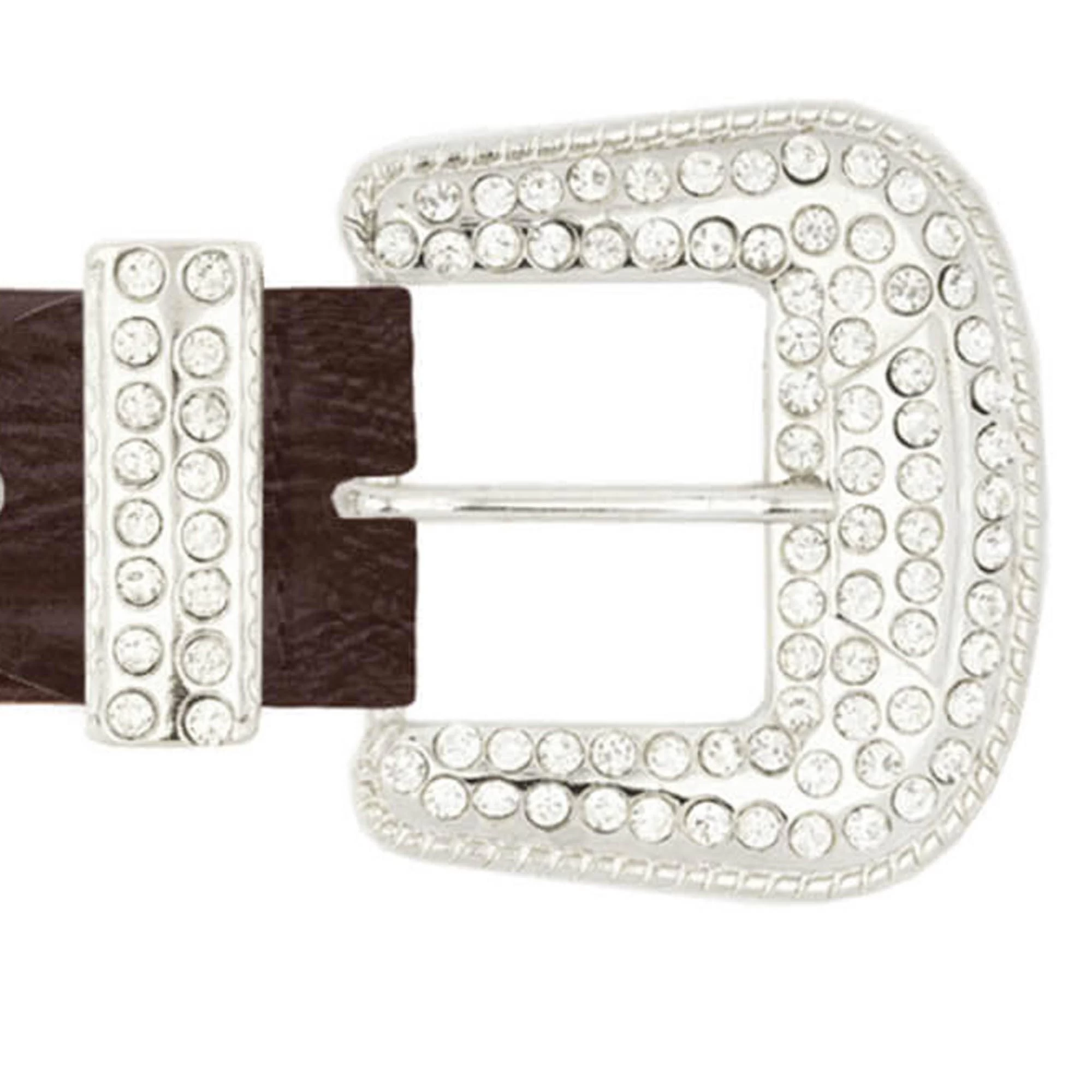 Rhinestone Buckle Western Belt For Ladies 3 Rhinestone Buckle Western Belt For Ladies