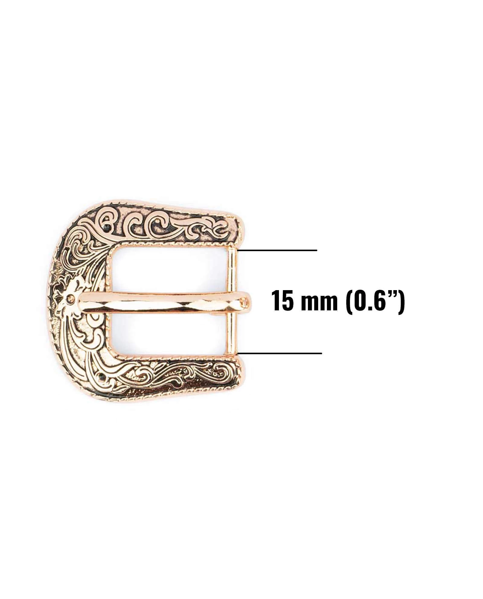 Rose Gold Womens Belt Buckle Western 15mm 5 Rose Gold Womens Belt Buckle Western 15mm - Image 3