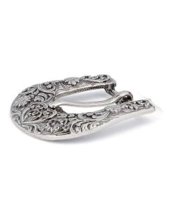Silver Antique Womens Western Belt Buckle 25mm