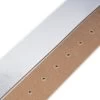 Silver Leather Strap For Belt For Buckles Replacement 4.0 Cm