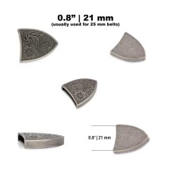 Western Metal Belt End Tips 25-40 Mm