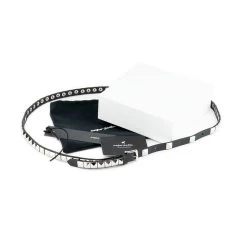 Silver Pyramid Studded Belt With Gift Box