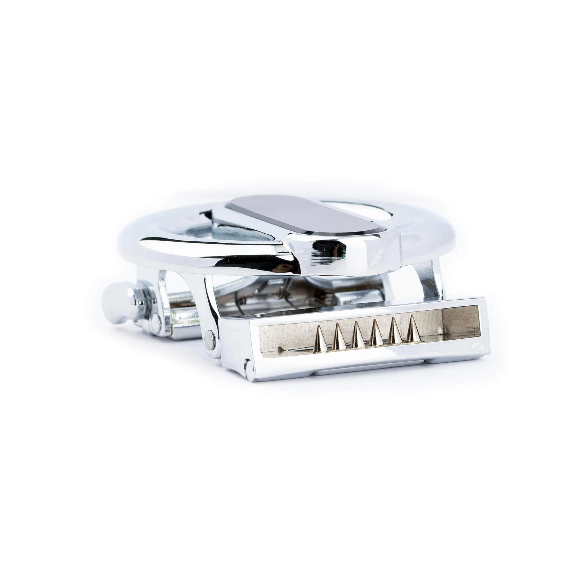 Silver Round Ratchet Buckle For Womens Belts 5 Silver Round Ratchet Buckle For Womens Belts - Image 3