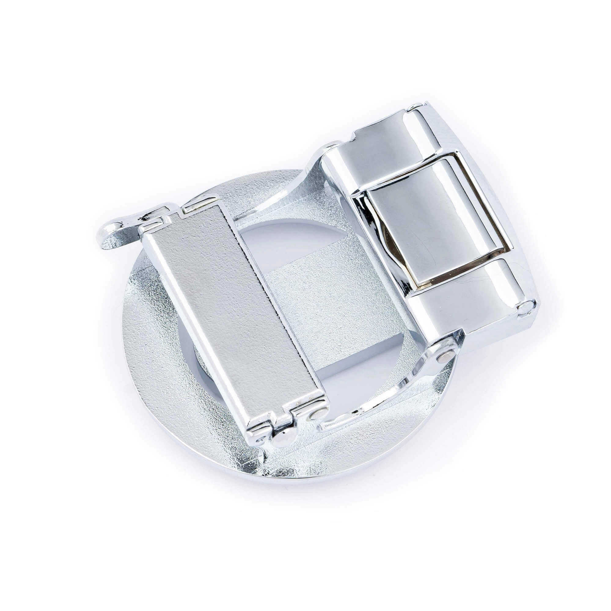 Silver Round Ratchet Buckle For Womens Belts 6 Silver Round Ratchet Buckle For Womens Belts - Image 4