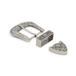Silver Western Belt Buckle Mens 3 Piece Set 40 Mm -Belt Shop silver western belt buckle mens 3 piece set 40 mm 5