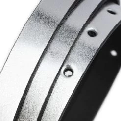 Skinny Womens Silver Belt For Dresses 1.5 Cm – Real Leather -Belt Shop skinny womens silver belt for dresses 1.5 cm real leather 6