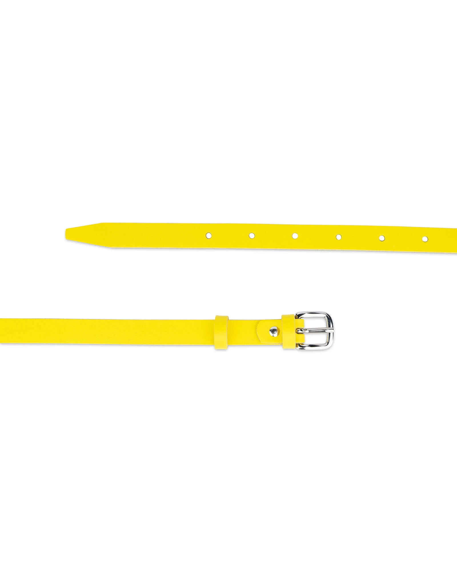 Skinny Womens Yellow Belt 15 Mm