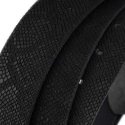 Snake Embossed Leather Belt Strap – Black Suede 4.0 Cm -Belt Shop snake embossed leather belt strap black suede 4.0 cm 6