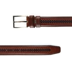 Solid Leather Mens Belt – Cognac Brown