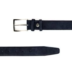 Stylish Mens Belts – Real Blue Suede Leather