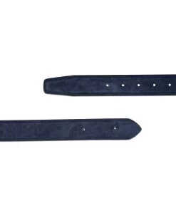 Suede Blue Belt Without Buckle