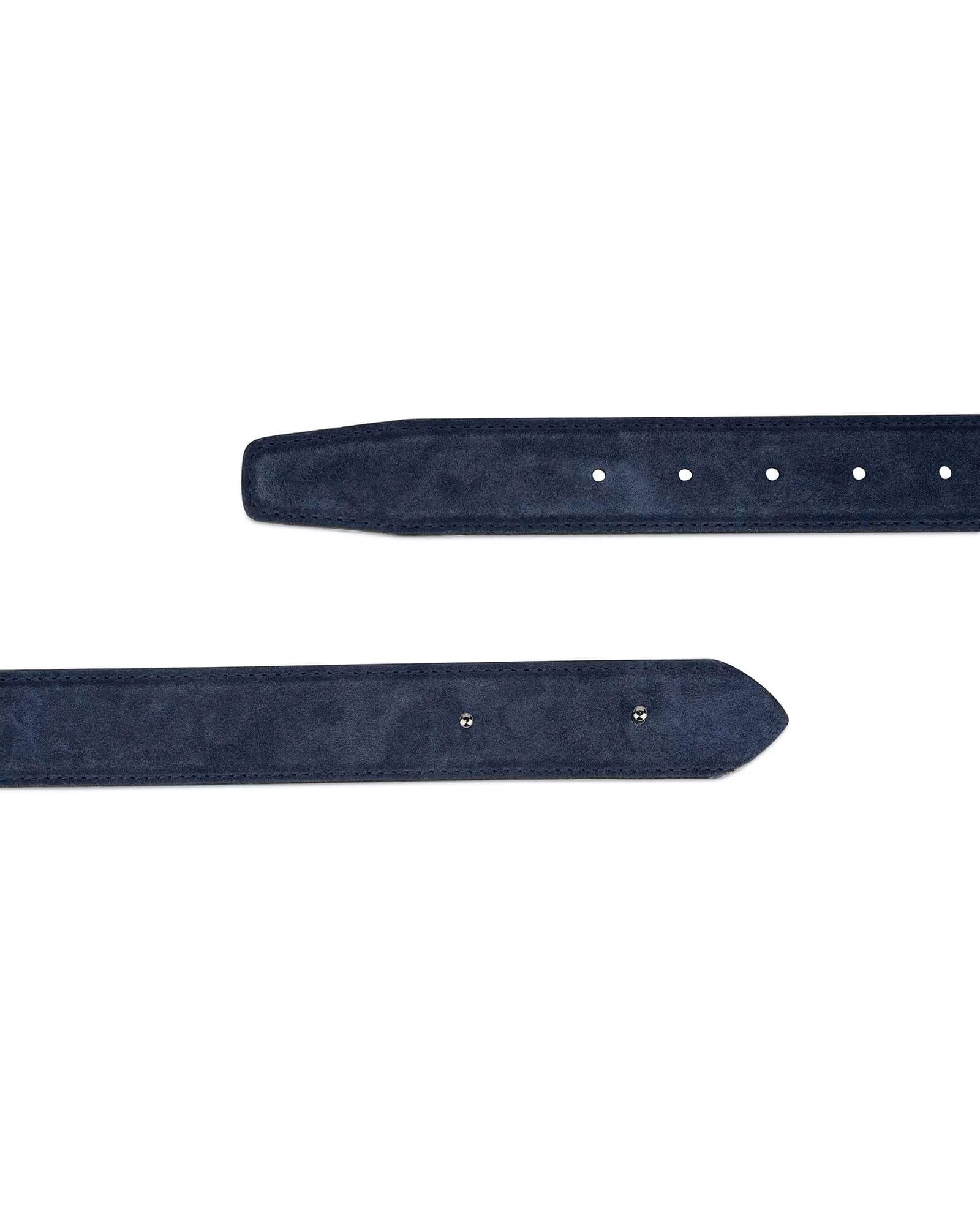 Suede Blue Belt Without Buckle 3 Suede Blue Belt Without Buckle