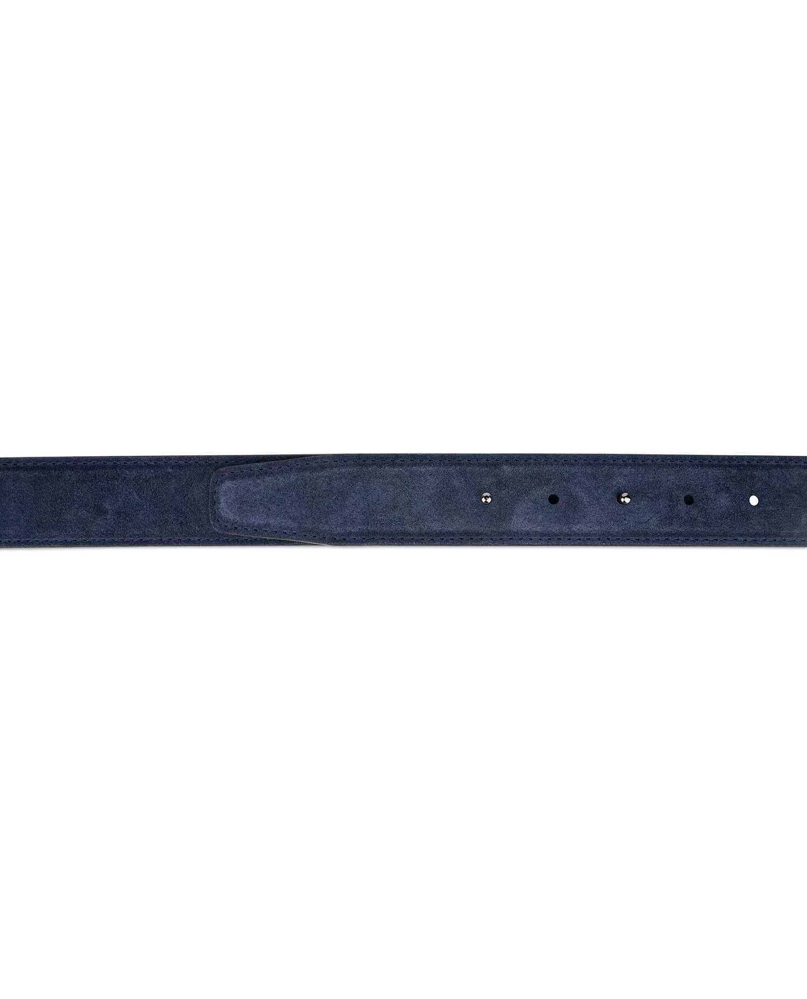 Suede Blue Belt Without Buckle 4 Suede Blue Belt Without Buckle - Image 2