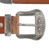 Tan Brown Leather Western Belt With Silver Buckle -Belt Shop tan brown leather western belt with silver buckle copy