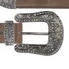 Taupe Brown Suede Belt With Black Crystal Buckle -Belt Shop taupe brown suede belt with black crystal buckle copy