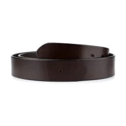 Thick Leather Belt Strap For Buckle – Coffee Brown 1 1/2 Inch