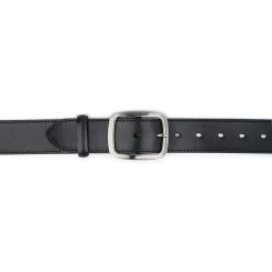 Thick Womens Belt For Jeans 4.0 Cm Black Real Leather -Belt Shop thick womens belt for jeans 4.0 cm black real leather 3