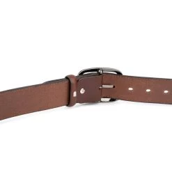 Thick Womens Belt For Jeans 4.0 Cm Brown Real Leather -Belt Shop thick womens belt for jeans 4.0 cm brown real leather 8