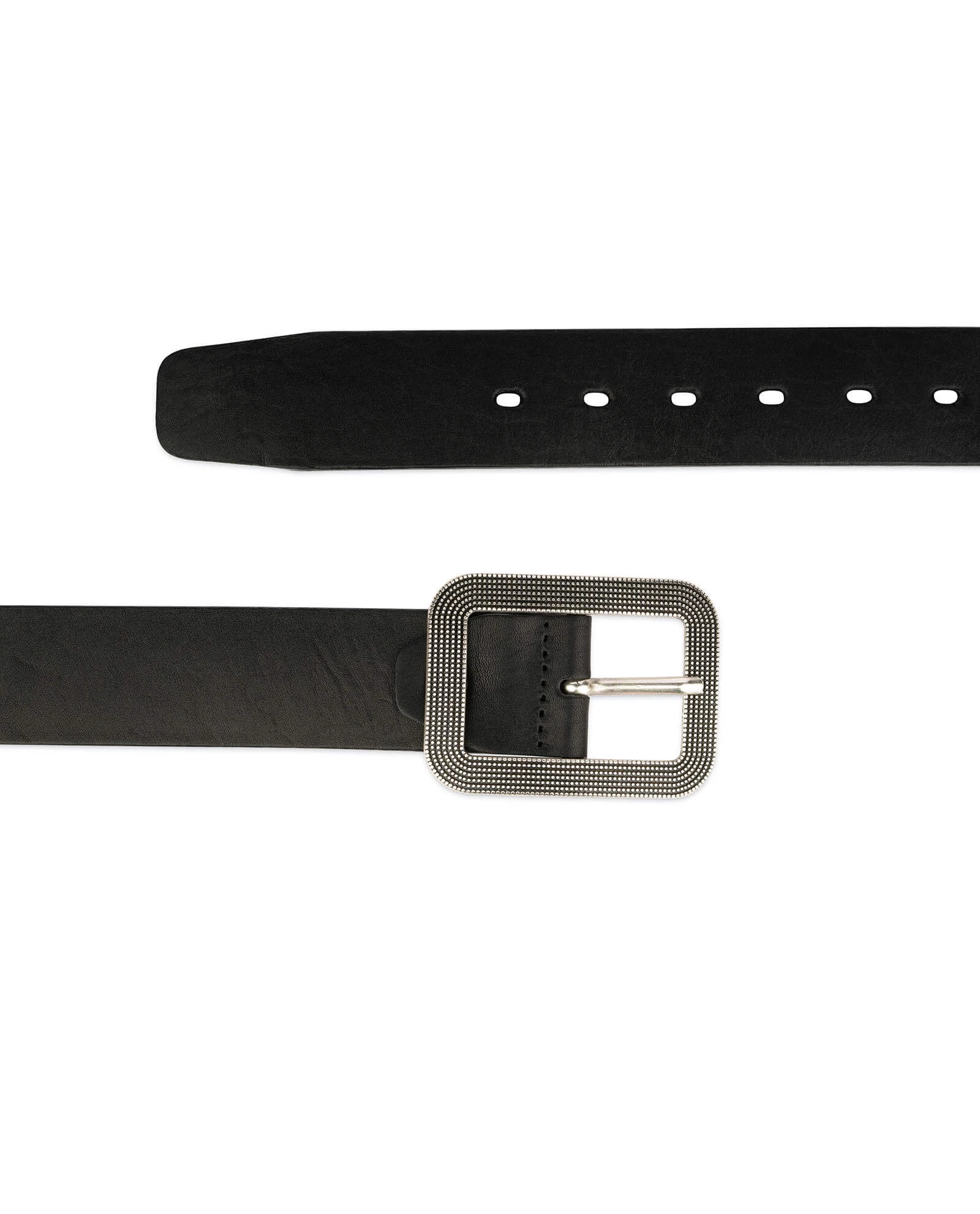 Thick Womens Belts | Black Full Grain Leather 4 Thick Womens Belts | Black Full Grain Leather - Image 2