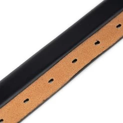 Thin Black Belt Strap Replacement No Buckle Leather