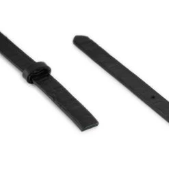 Thin Replacement Belt Strap 15 Mm – Black Croco Embossed -Belt Shop thin replacement belt strap 15 mm black croco embossed 4