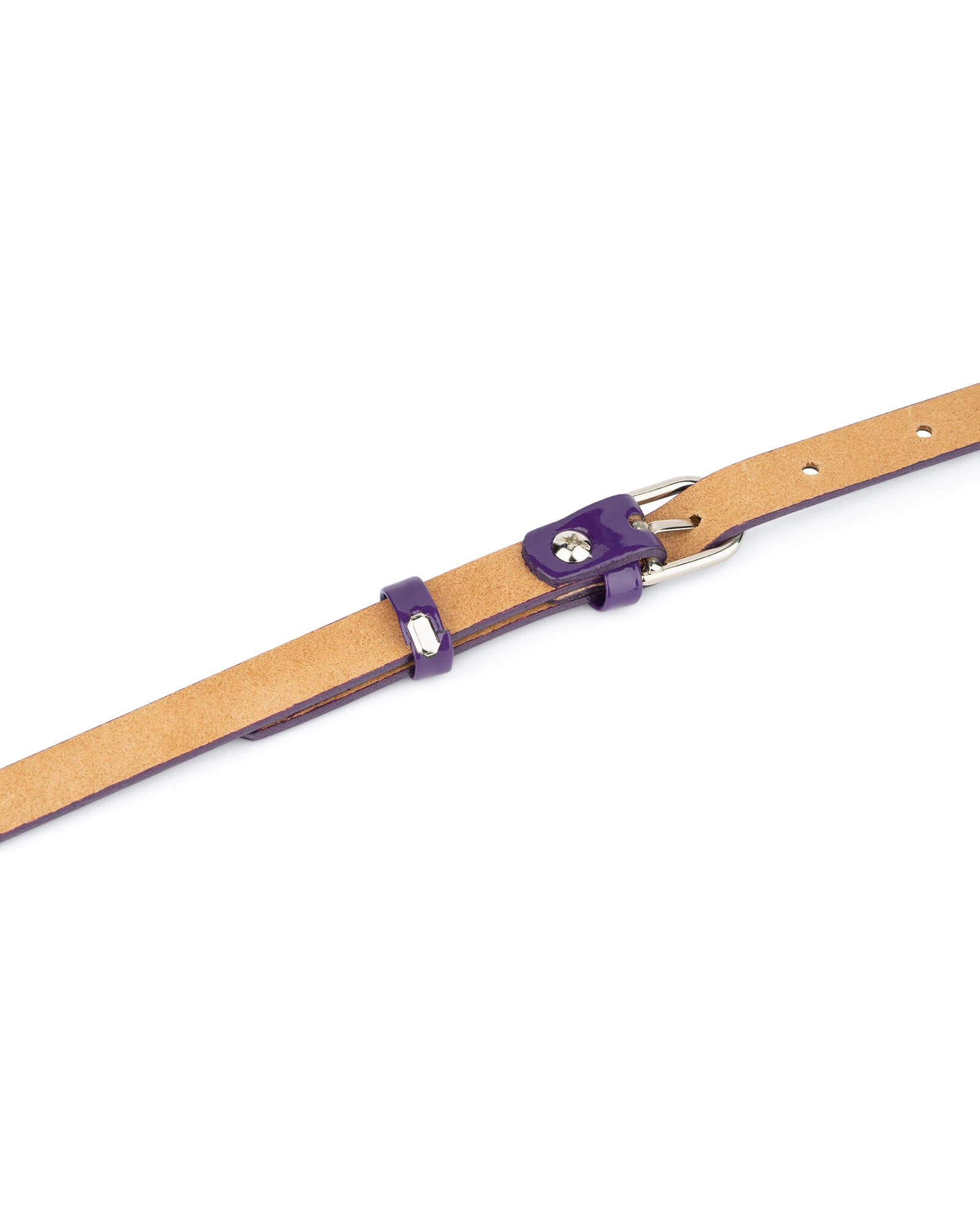 Thin Women’s Purple Belt | Genuine Leather 5 Thin Women’s Purple Belt | Genuine Leather - Image 3
