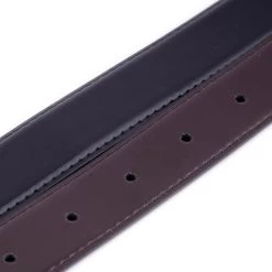 Vegan Black Brown Reversible Belt Strap 3.5 Cm -Belt Shop vegan black brown reversible belt strap 3.5 cm 4