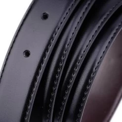 Vegan Black Brown Reversible Belt Strap 3.8 Cm -Belt Shop vegan black brown reversible belt strap 3.8 cm 5